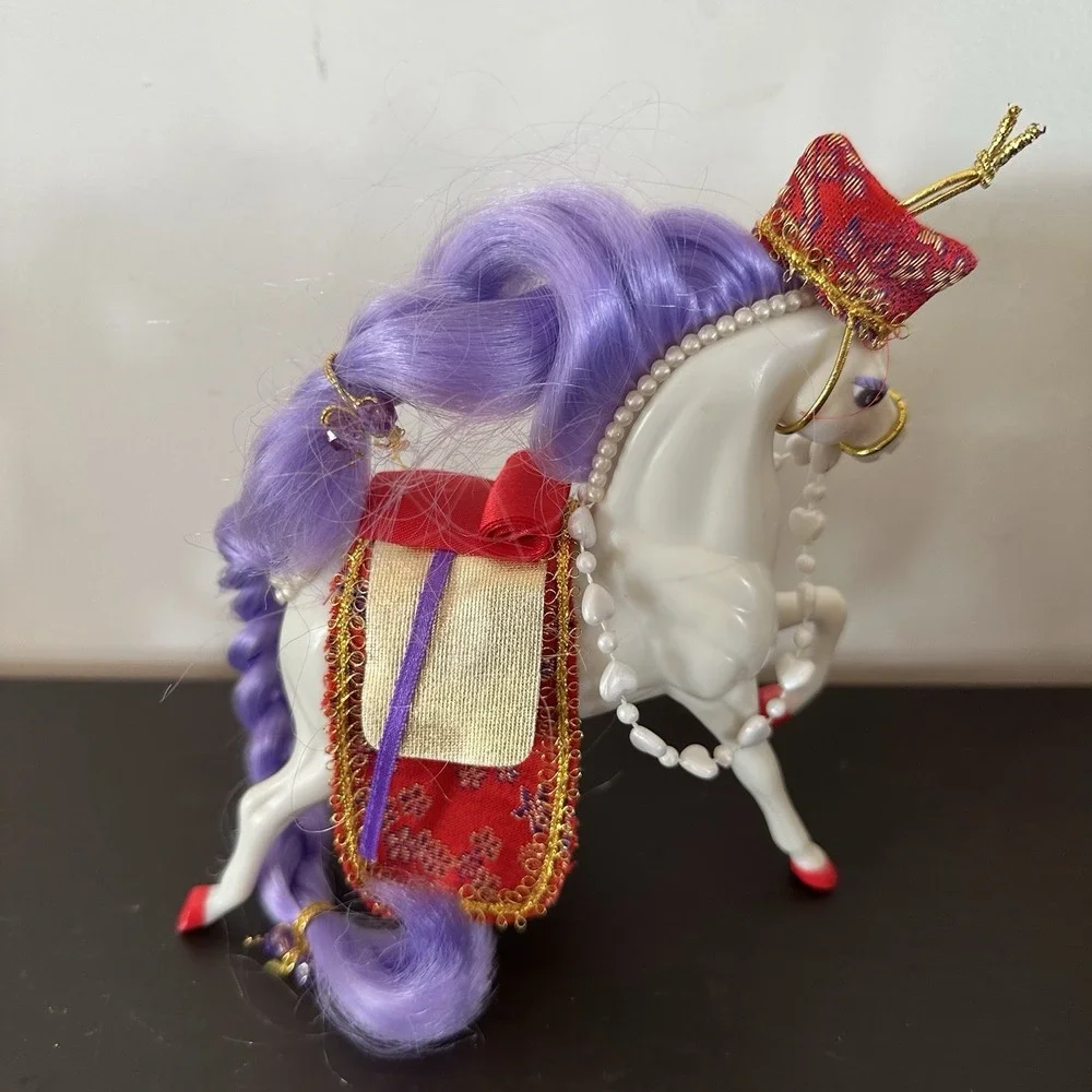 Enchanted Kingdom Horses Mikado 1987 MARCHON Pony White Purple Hair